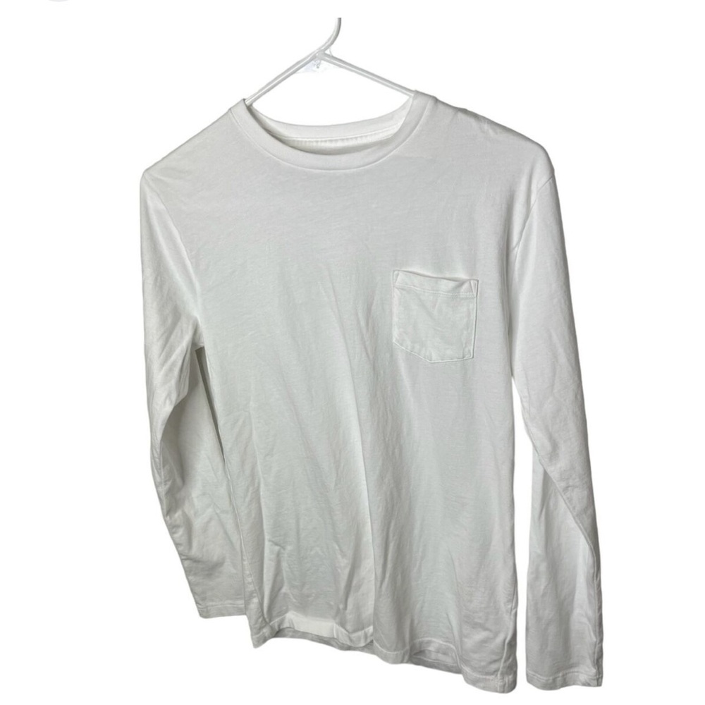 J. Crew White Long Sleeve Cotton Tee